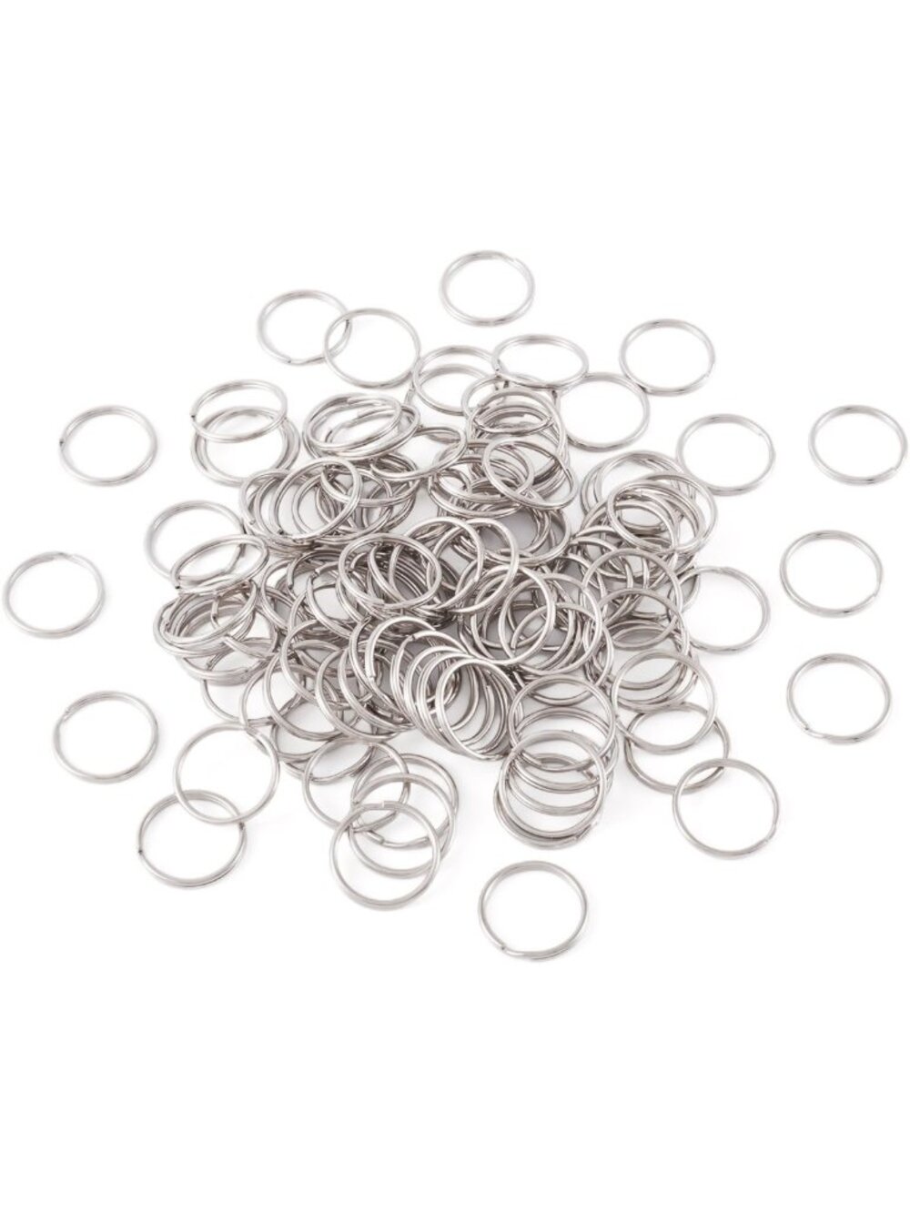 1000Pcs 25mm Round Split Key Ring Connectors - Metal Double Loop Keychain for - Picture 9 of 9